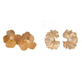 Vintage Pearl Flower Earrings Set (2 Pairs)